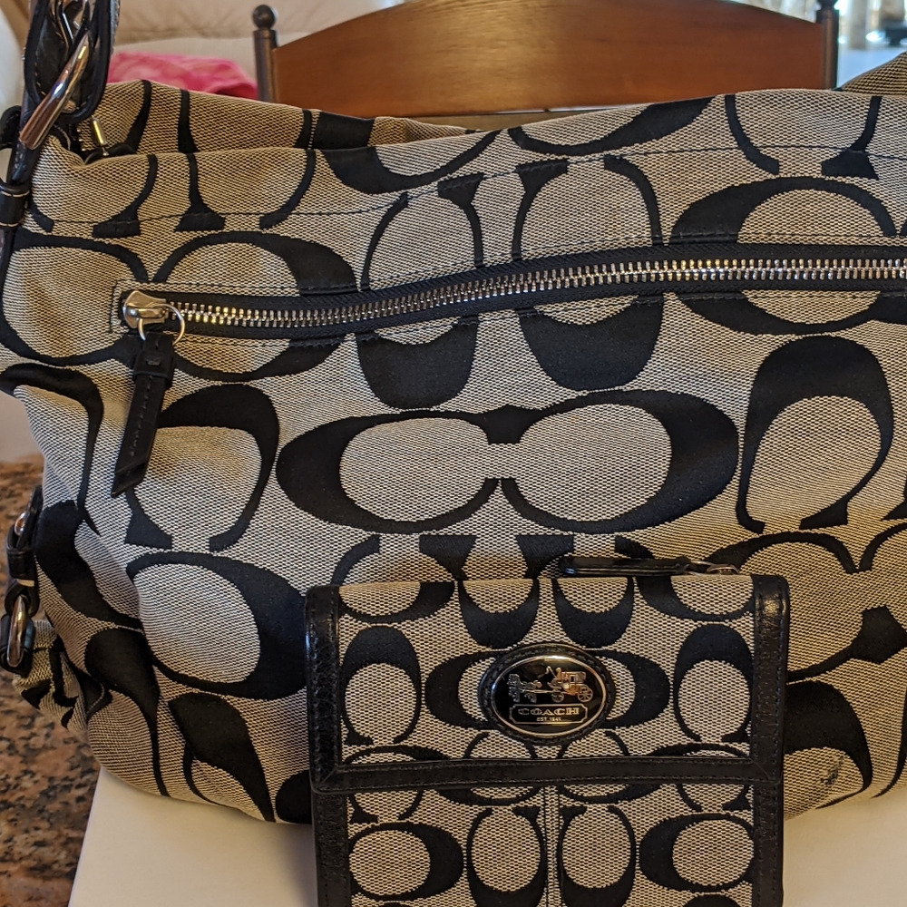 Black Coach and Wallet